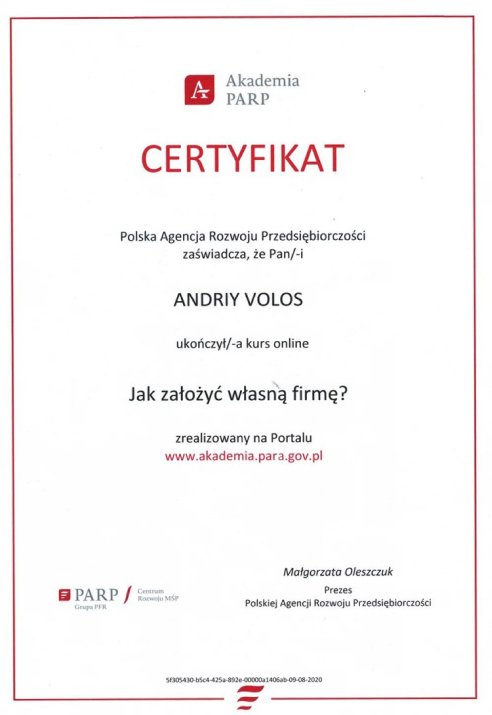 Certificate 1